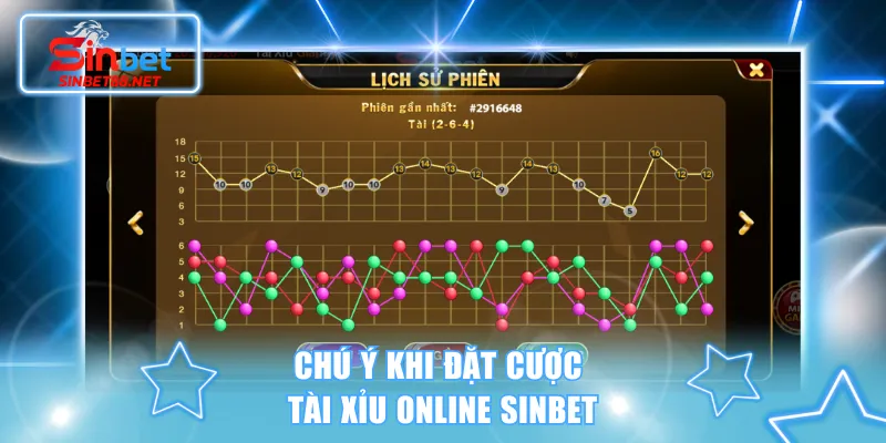 Chú ý khi đặt cược tài xỉu online SINBET