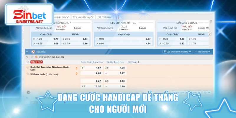 Dạng cược Handicap dễ thắng cho người mới