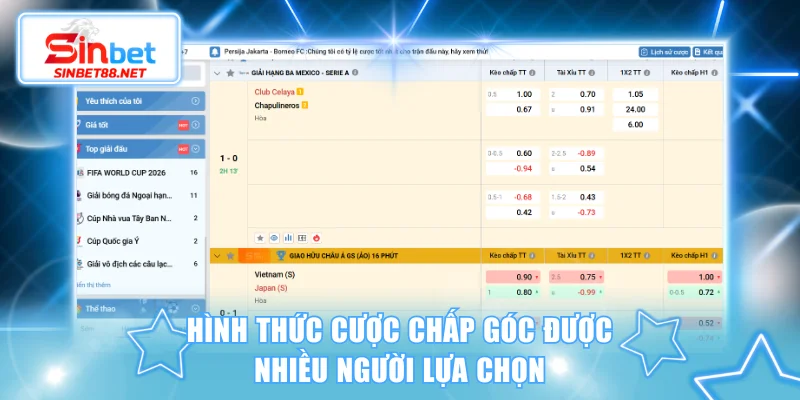 Hình thức cược chấp góc được nhiều người lựa chọn