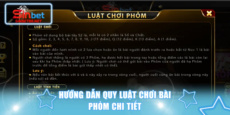 Hướng dẫn quy luật chơi bài Phỏm chi tiết