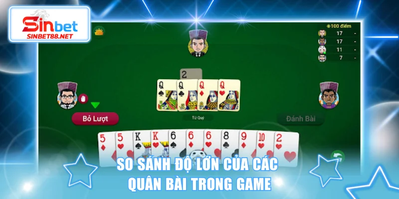 So sánh độ lớn của các quân bài trong game