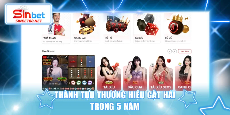 Thành tựu thương hiệu gặt hái trong 5 năm